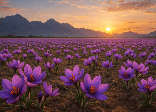Saffron Harvest in Kashmir: Exploring Pampore’s Purple Fields & Spice Culture
